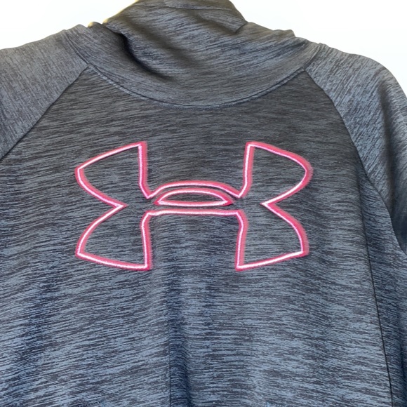 Under Armour Coldgear navy sweatshirt with a hood and pockets - Picture 3 of 8